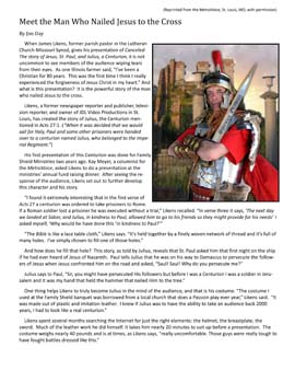 Meet the man press release